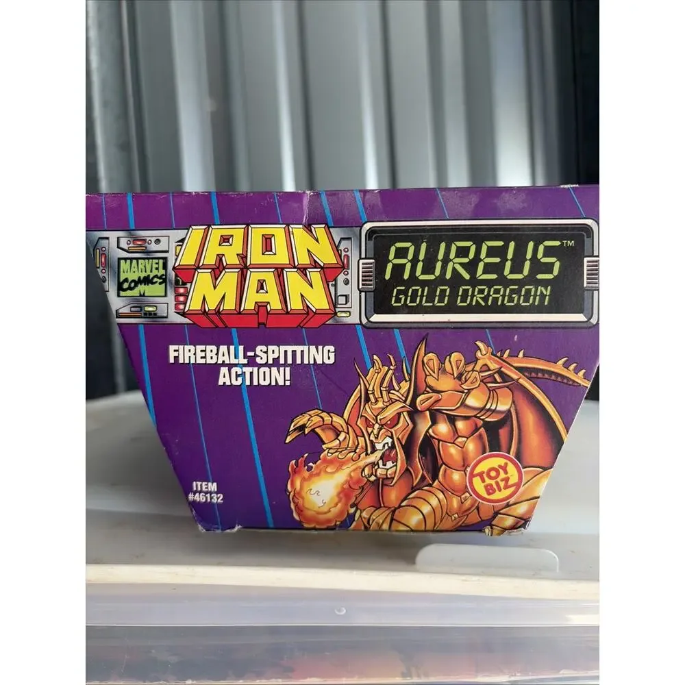 1995 ToyBiz Marvel Iron Man AUREUS Fireball-Spitting Gold Dragon Figure NEW